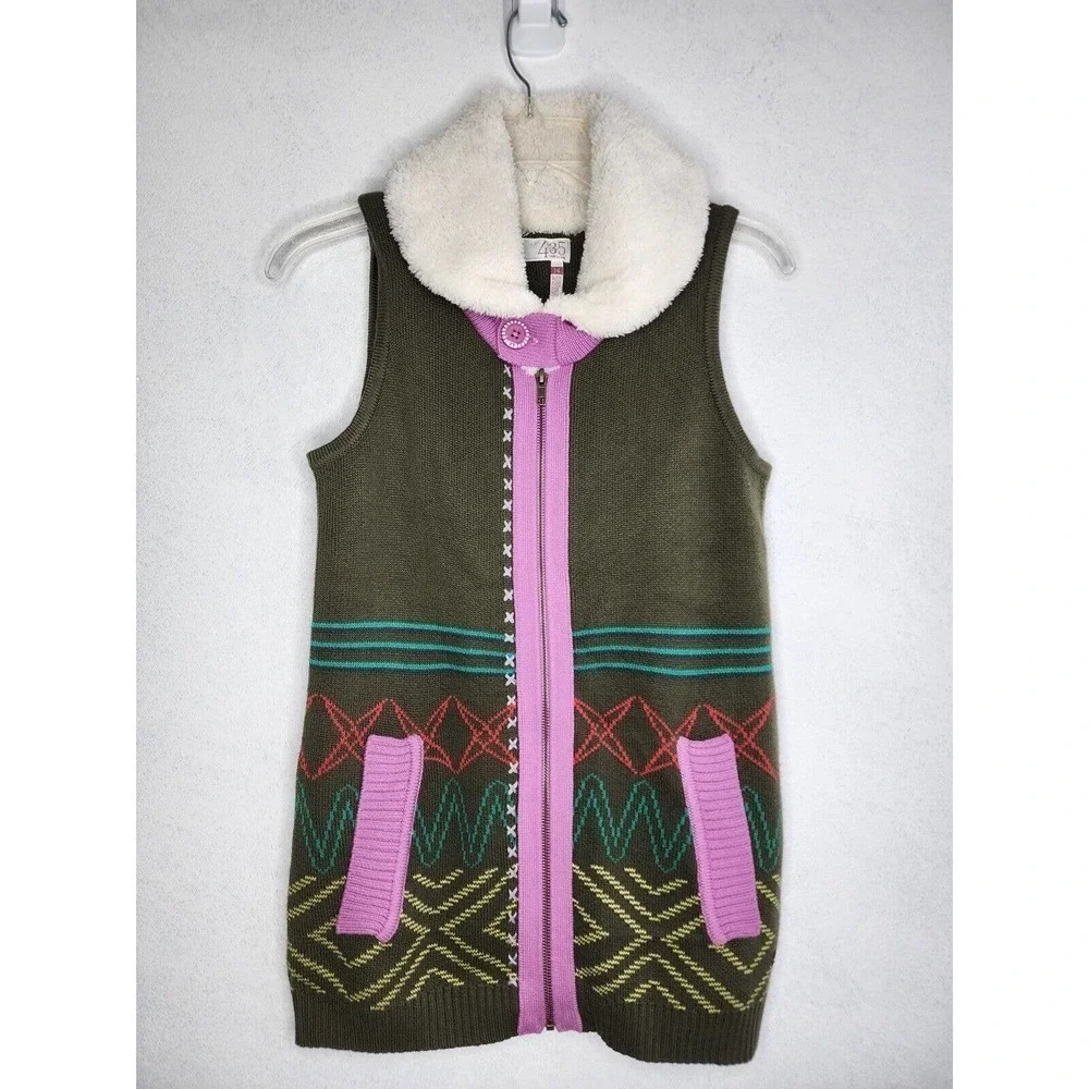 Matilda Jane Make believe Big Idea Vest Girls Size 14 Colorful